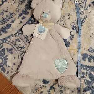 March Birthstone Bear Blankie Soft Beige.NWT